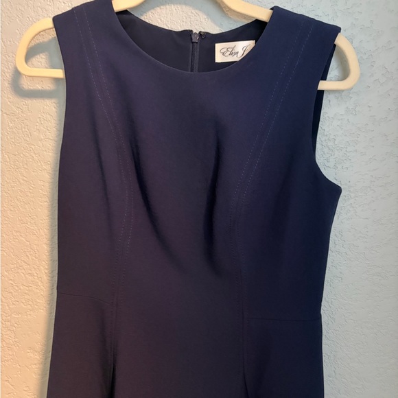 Eliza J Navy Sleeveless Midi A-Line Dress - Picture 3 of 5
